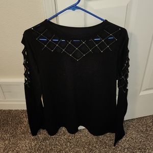 Black Long Sleeve Top - Runs Small